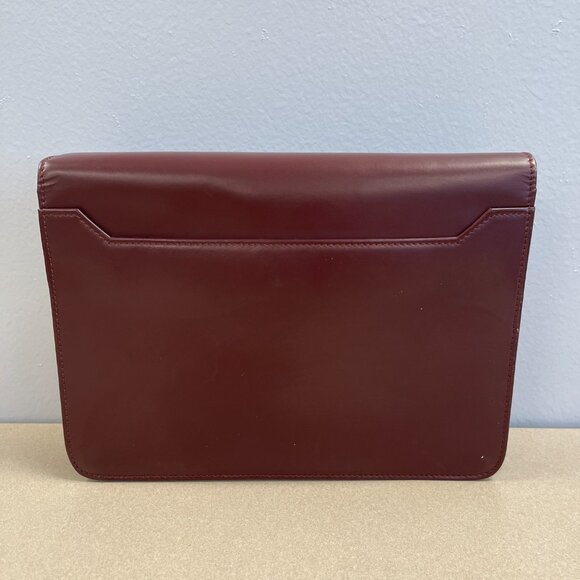 Cartier Must de Cartier Burgundy Leather Clutch w/ Retractable Strap  - Preowned - Picture 2 of 14